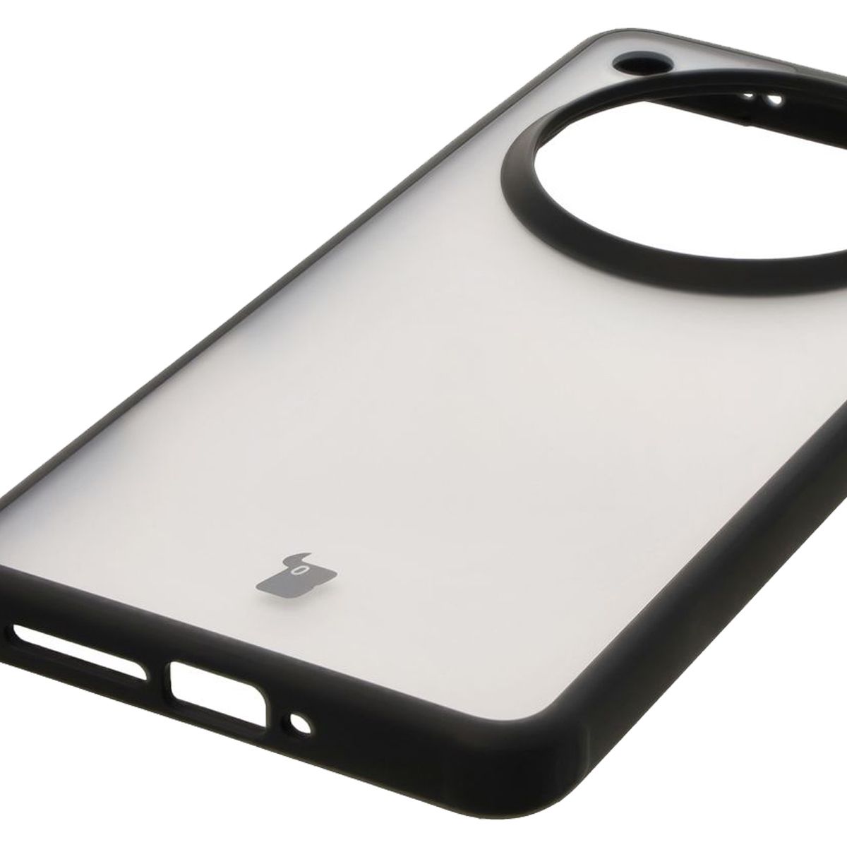 Integrated buttons, cutouts, and hybrid material in Bizon Case Angelo
