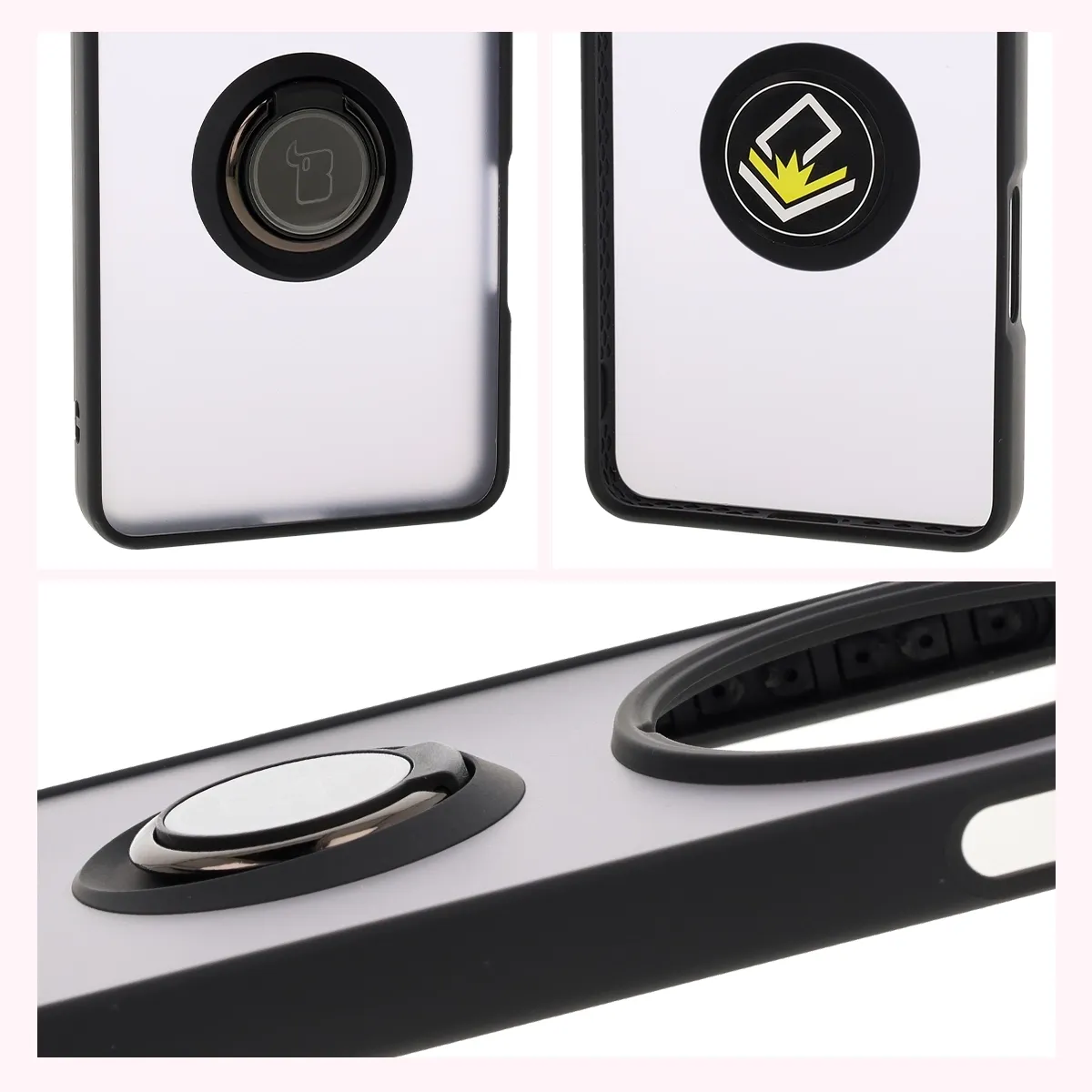 Właściwości Bizon Case Hybrid Ring: antypoślizgowa ramka i matowy design