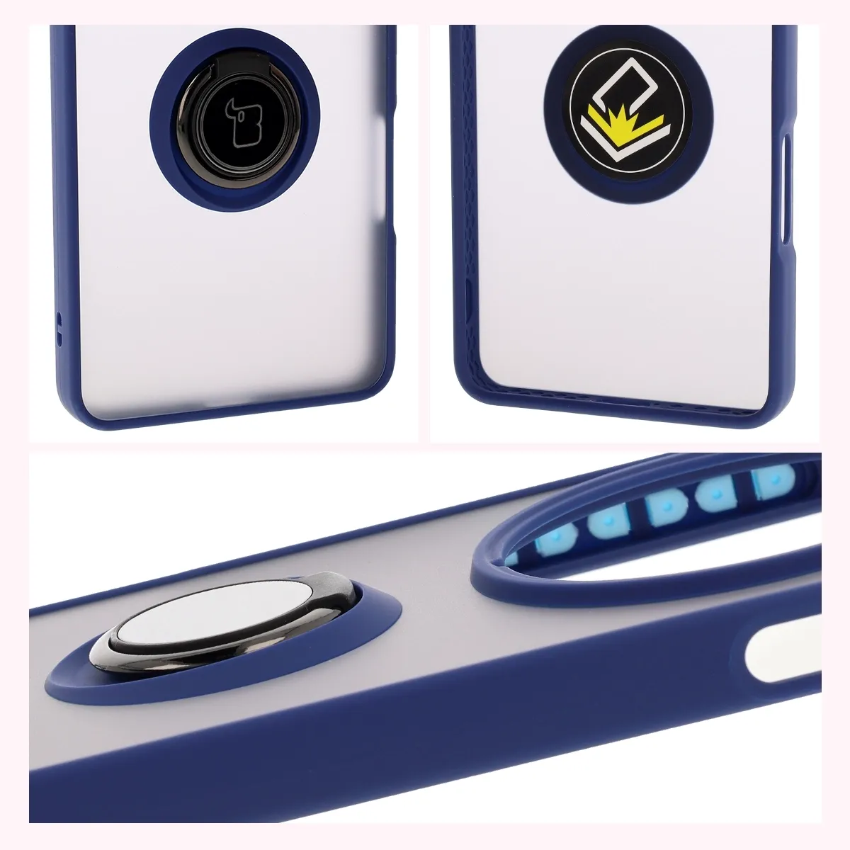 Właściwości Bizon Case Hybrid Ring: antypoślizgowa ramka i matowy design