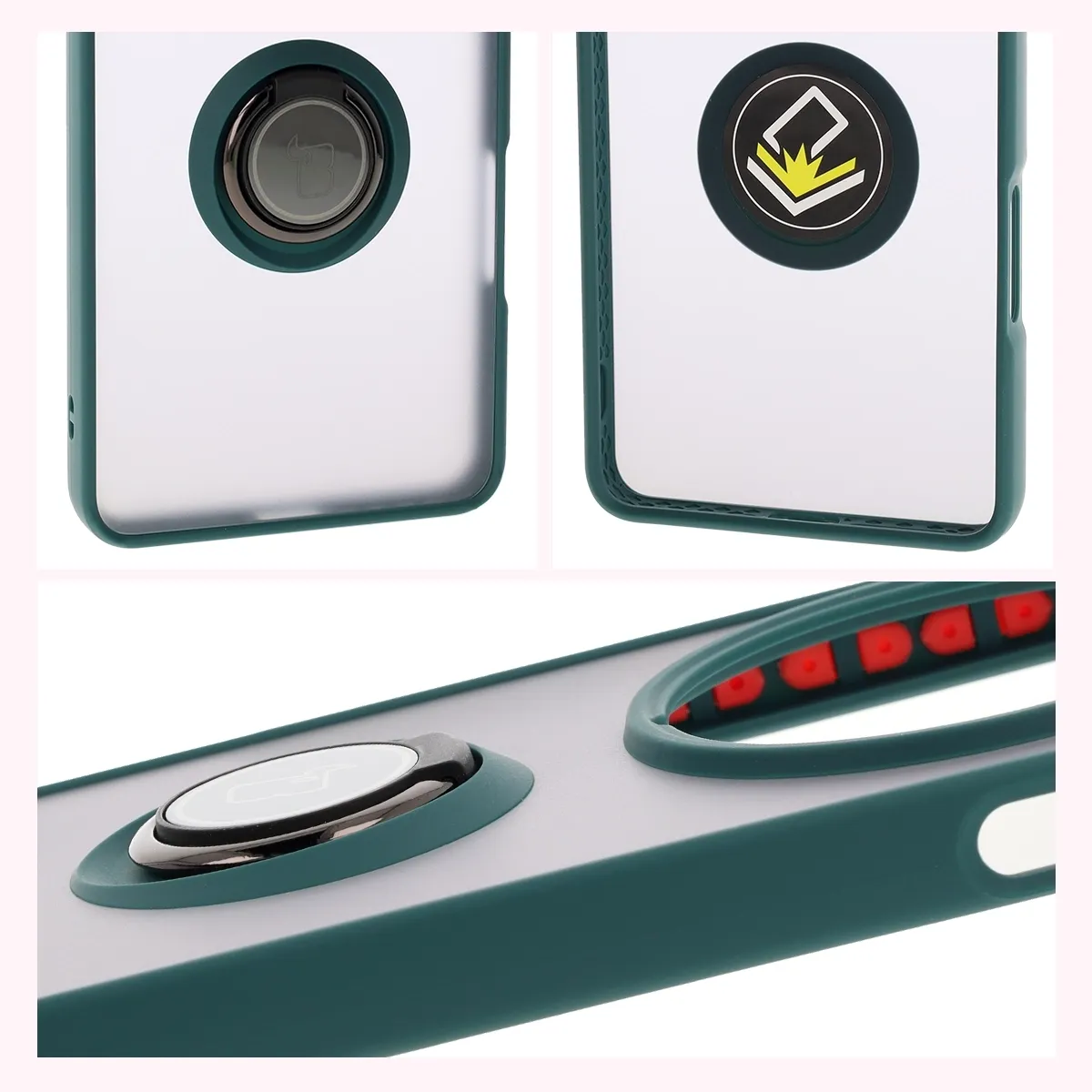 Właściwości Bizon Case Hybrid Ring: antypoślizgowa ramka i matowy design