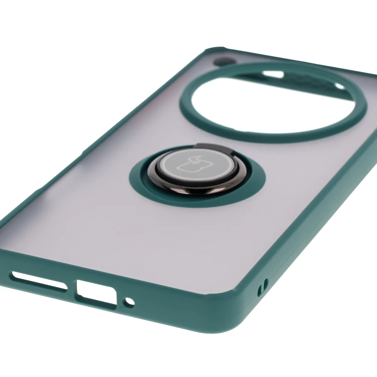 Precyzyjne wycięcia, zintegrowane osłony oraz wycięcie na smyczkę w etui Bizon Case Hybrid Ring