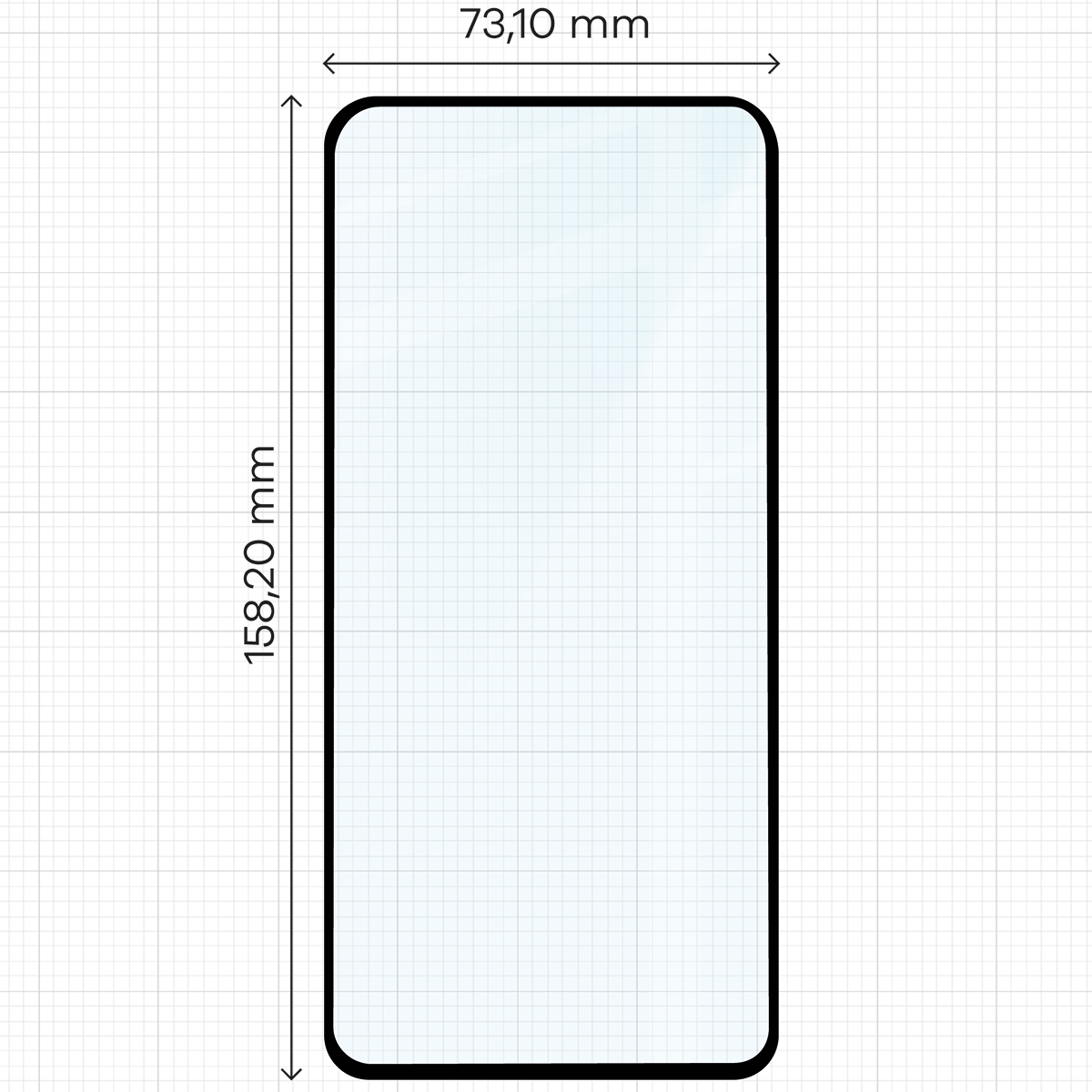 Wymiary szkła Bizon Glass Edge 3D