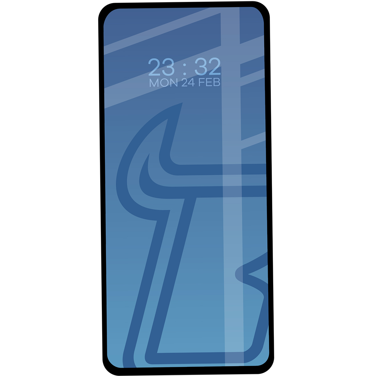 Szkło Bizon Glass Edge 3D nałożone na ekran telefonu