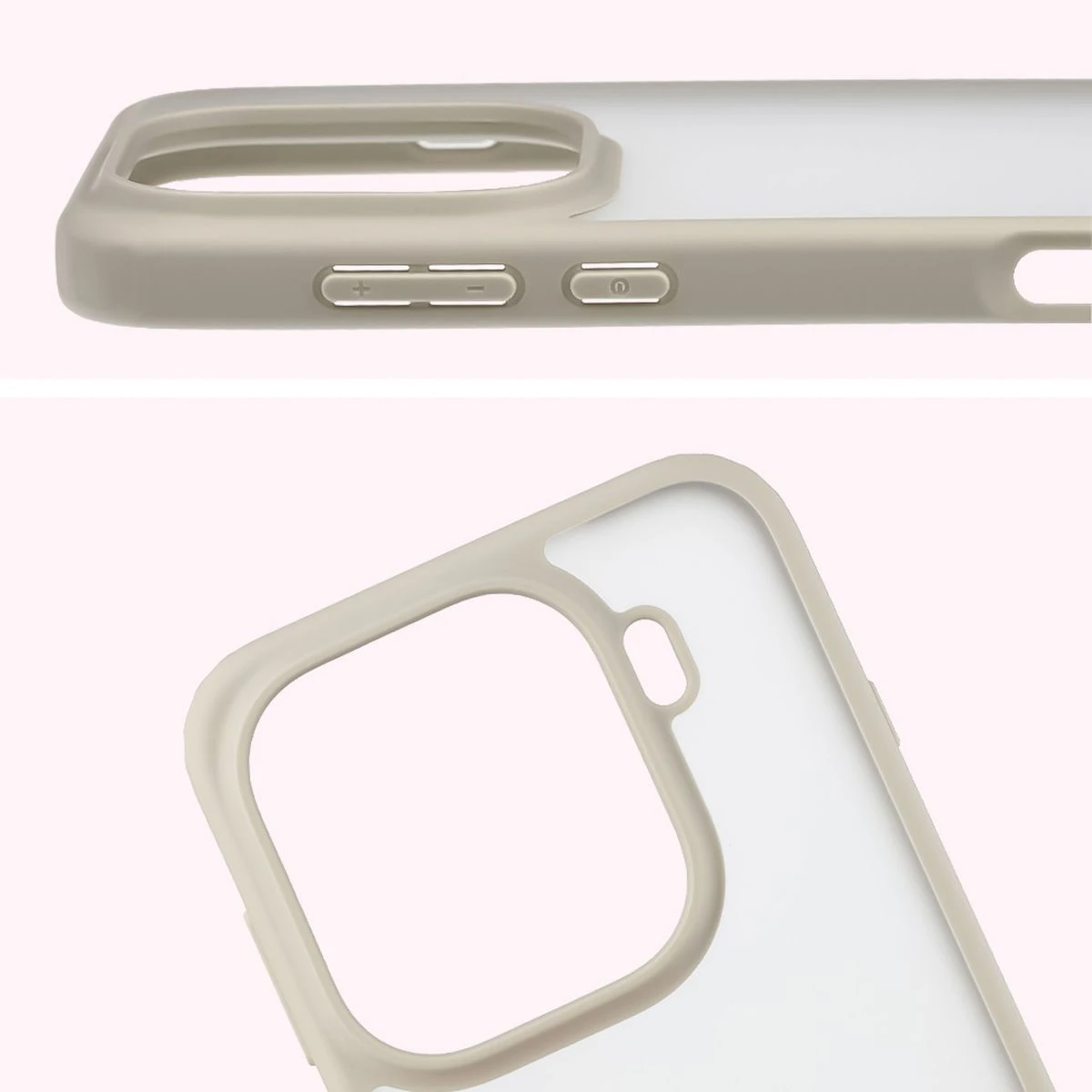Full cutout and raised edges of the camera in the Bizon Case Angelo for Oppo Find X9 Pro
