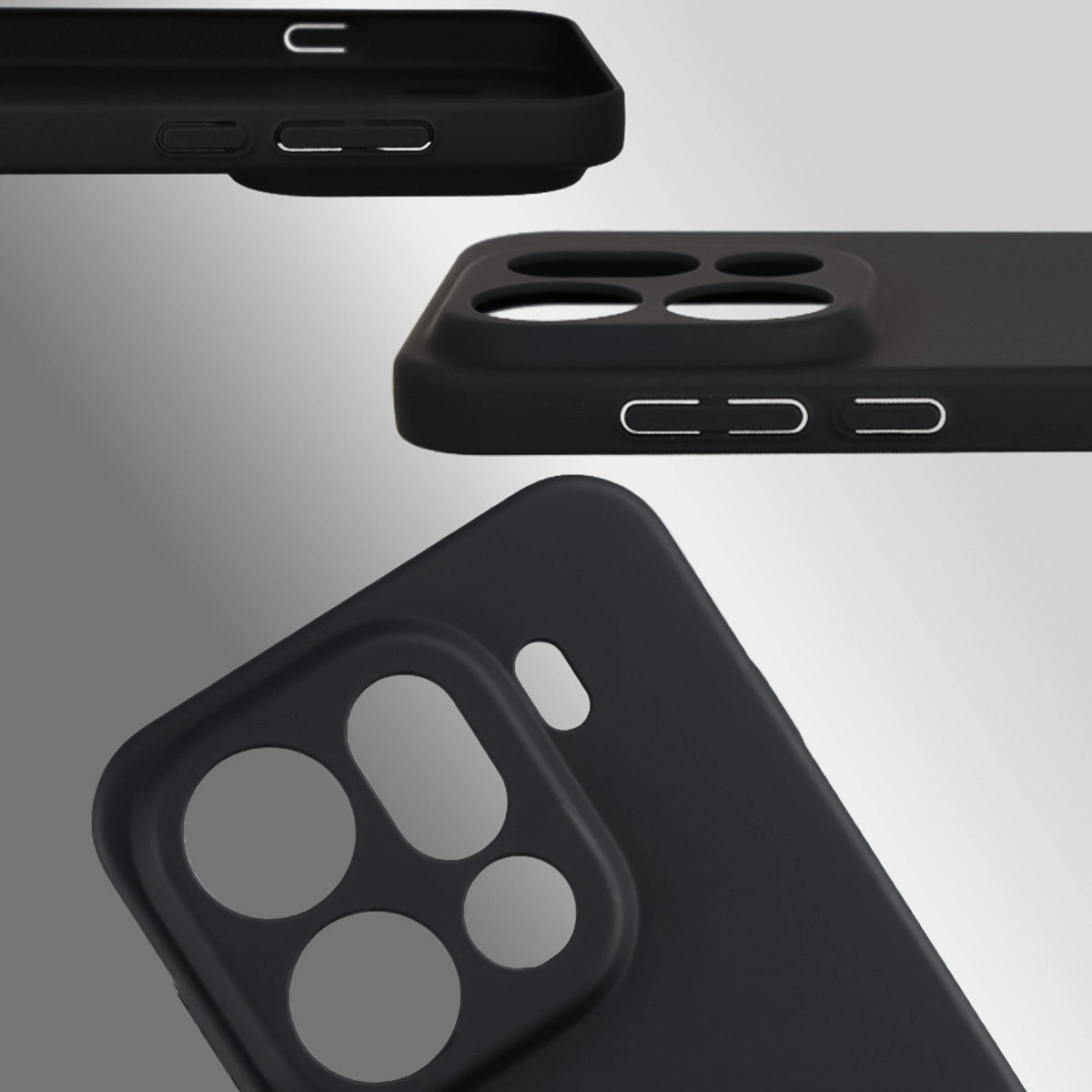 Dedykowane wycięcia i podwyższone krawędzie aparatu i ekranu w etui Bizon Case Łupka do Oppo Find X9 Pro