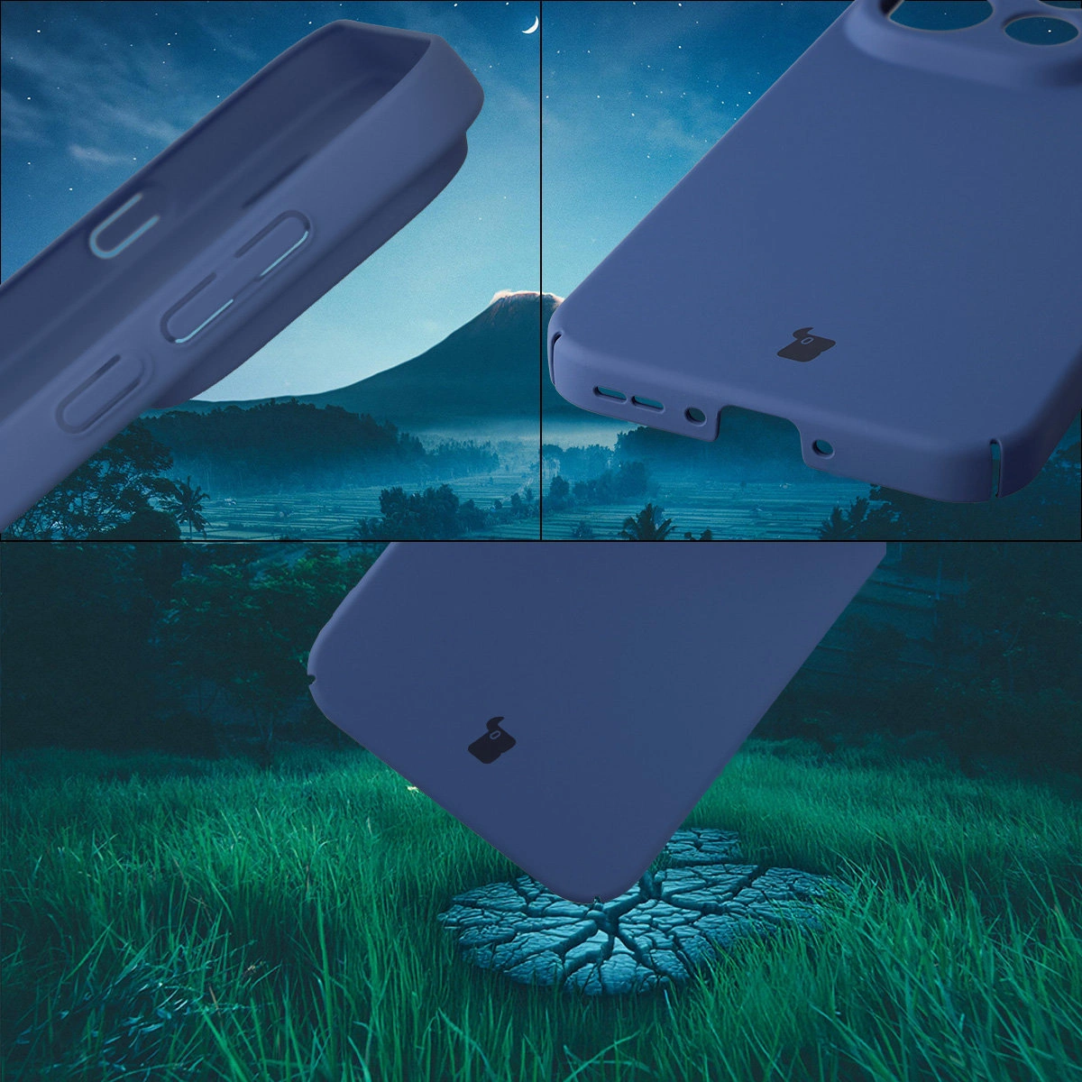 Zintegrowane osłony na przyciski, wycięcia i twardy materiał etui Bizon Case Łupka do Oppo Find X9 Pro