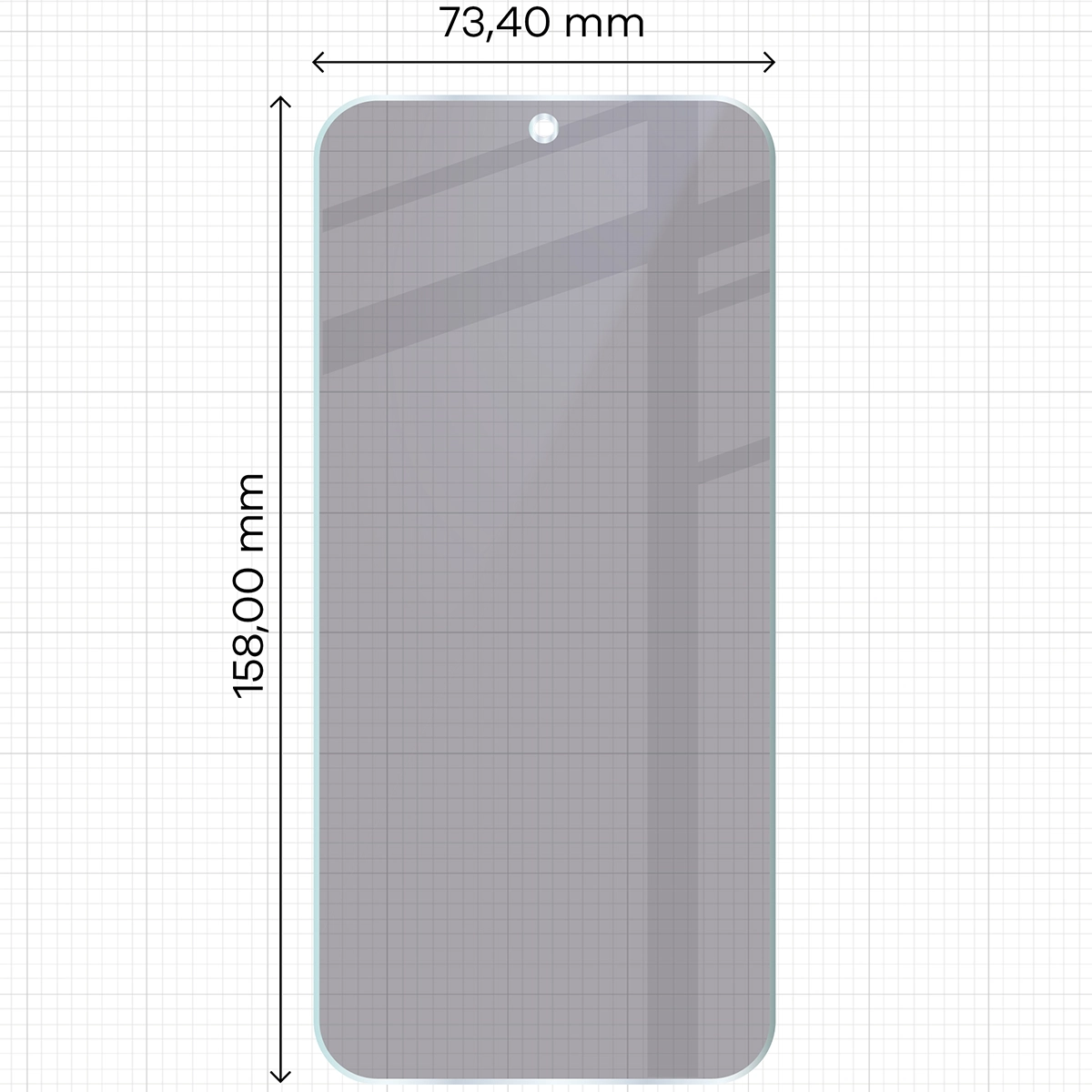 Wymiary szkła Bizon Glass Mule Shadow do Oppo Find X9 Pro