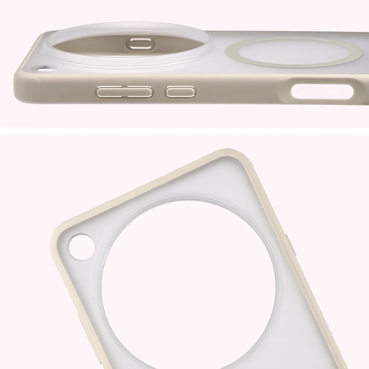 Pełne wycięcie i podwyższone krawędzie aparatu w etui Bizon Case MatteO do Oppo Find X9 Ultra