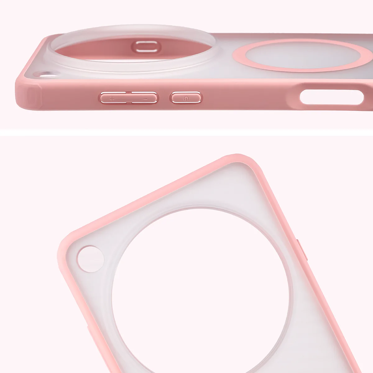 Pełne wycięcie i podwyższone krawędzie aparatu w etui Bizon Case MatteO do Oppo Find X9 Ultra