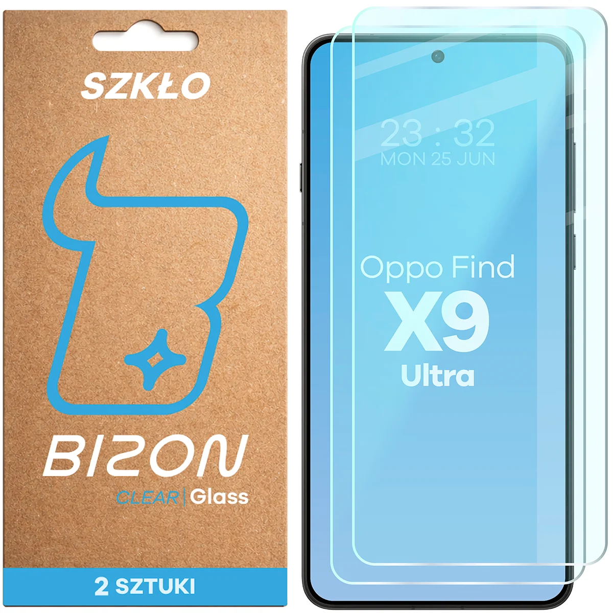 Bizon Glass Clear Duo tempered glass for Oppo Find X9 Ultra