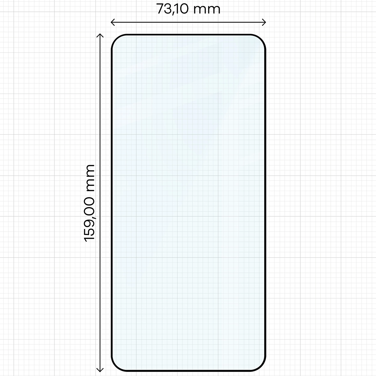 Dimensions of Bizon Glass Edge for Oppo Find X9 Ultra