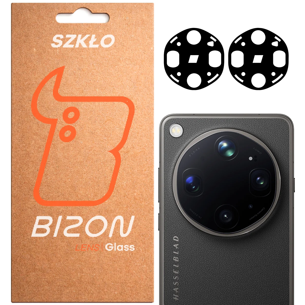 Box and 2 pieces of Bizon Glass Lens for Oppo Find X9 Ultra