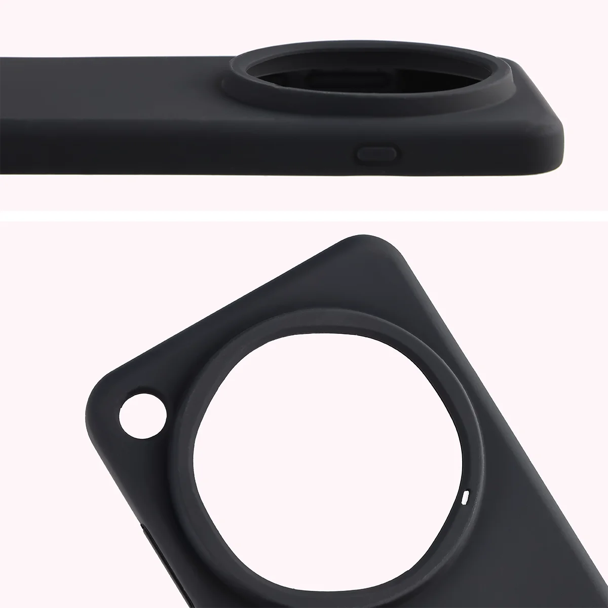Close-up of the lens cutout in the Bison Soft Case for Oppo Find X9 Ultra