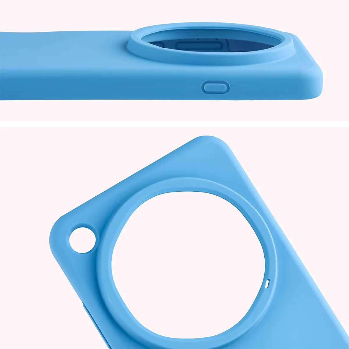 Close-up of the lens cutout in the Bison Soft Case for Oppo Find X9 Ultra