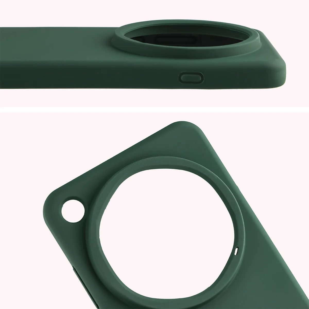 Close-up of the lens cutout in the Bison Soft Case for Oppo Find X9 Ultra