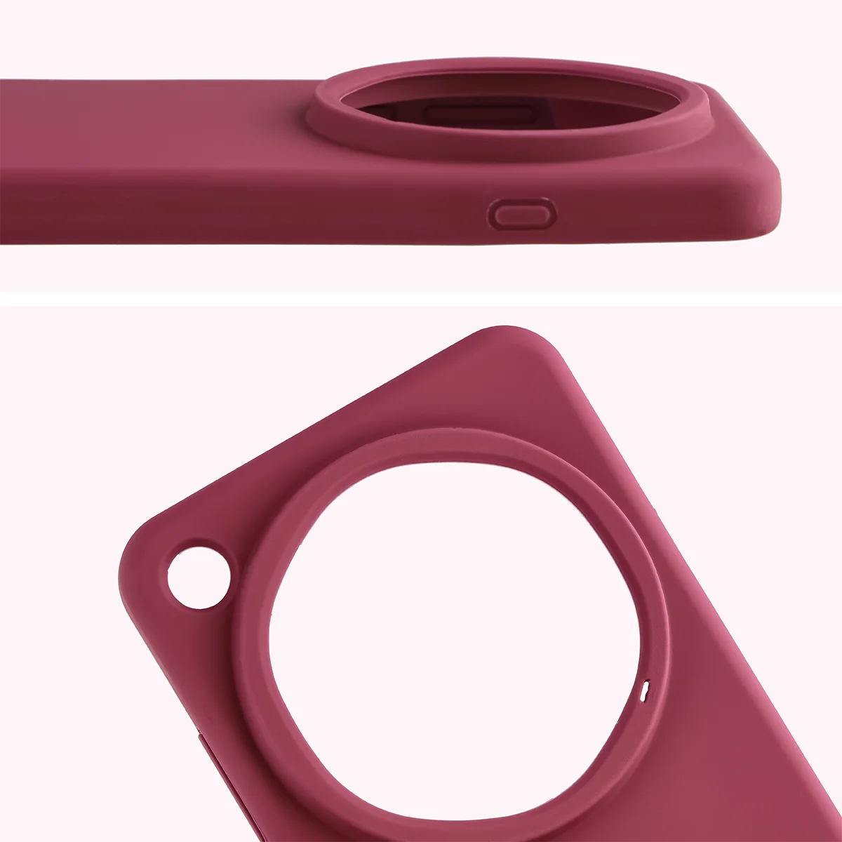 Close-up of the lens cutout in the Bison Soft Case for Oppo Find X9 Ultra