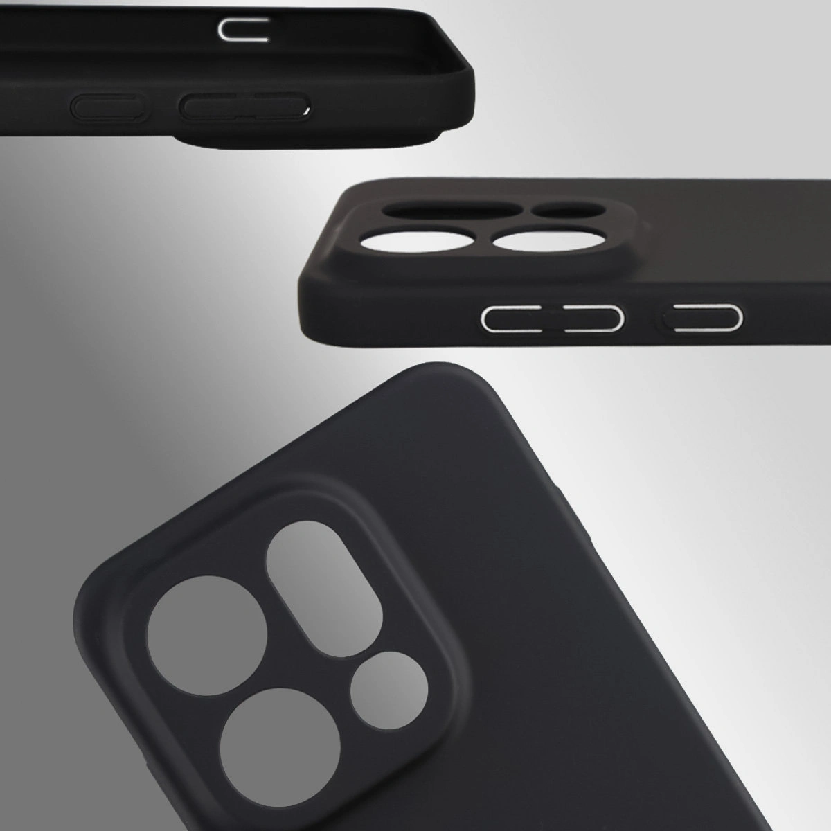 Dedykowane wycięcia i podwyższone krawędzie aparatu i ekranu w etui Bizon Case Łupka do Oppo Find X9