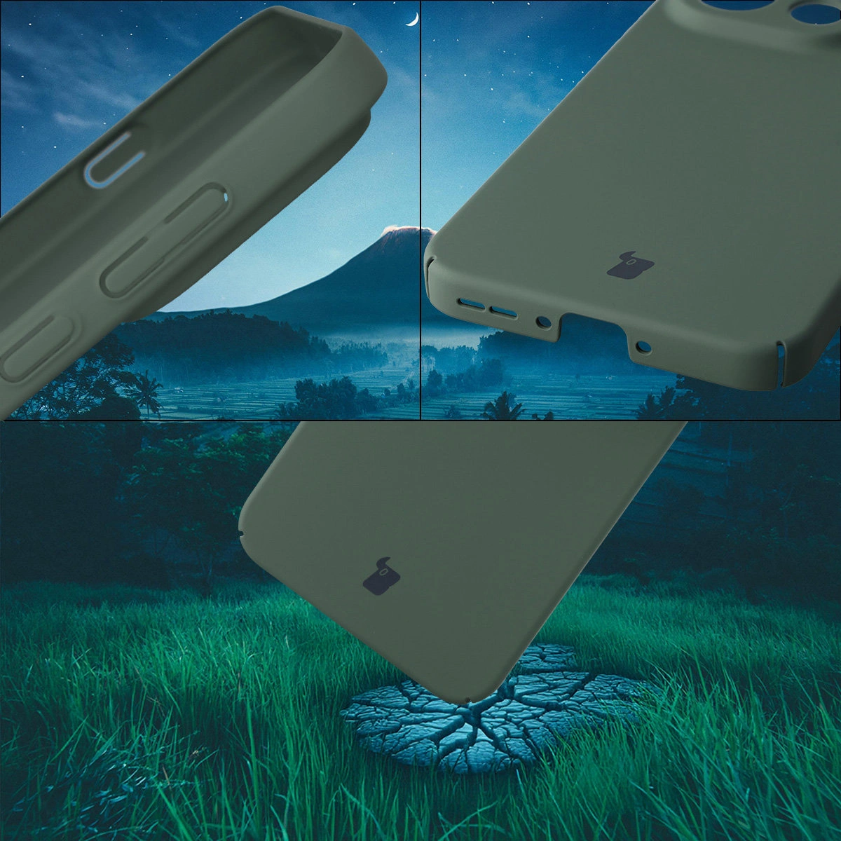 Zintegrowane osłony na przyciski, wycięcia i twardy materiał etui Bizon Case Łupka do Oppo Find X9