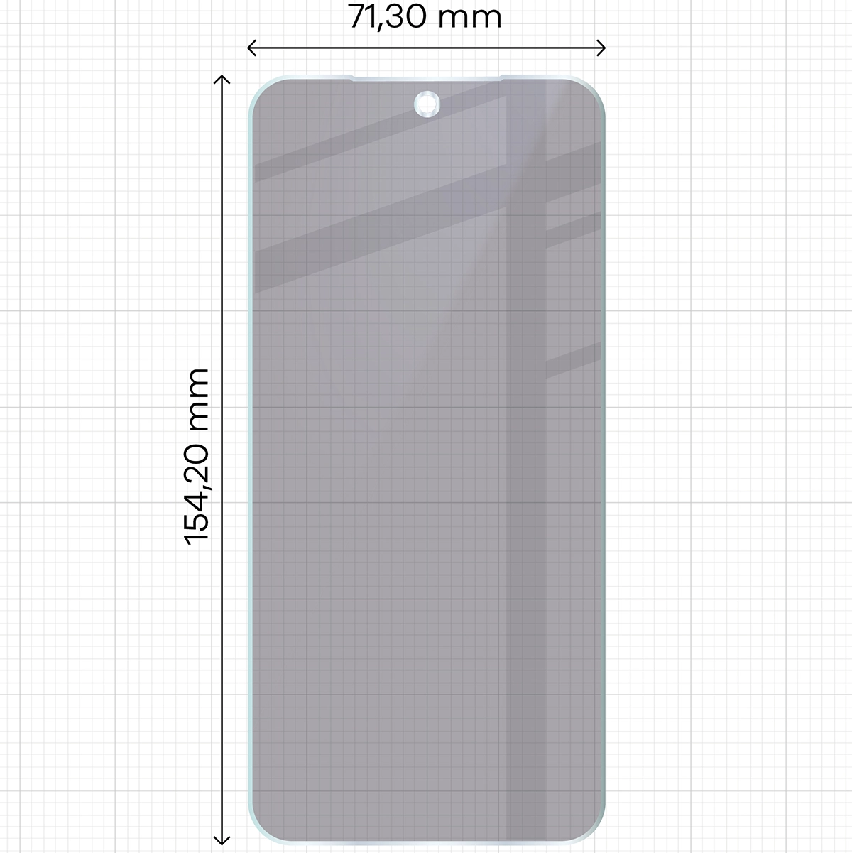 Wymiary szkła Bizon Glass Mule Shadow do Oppo Find X9