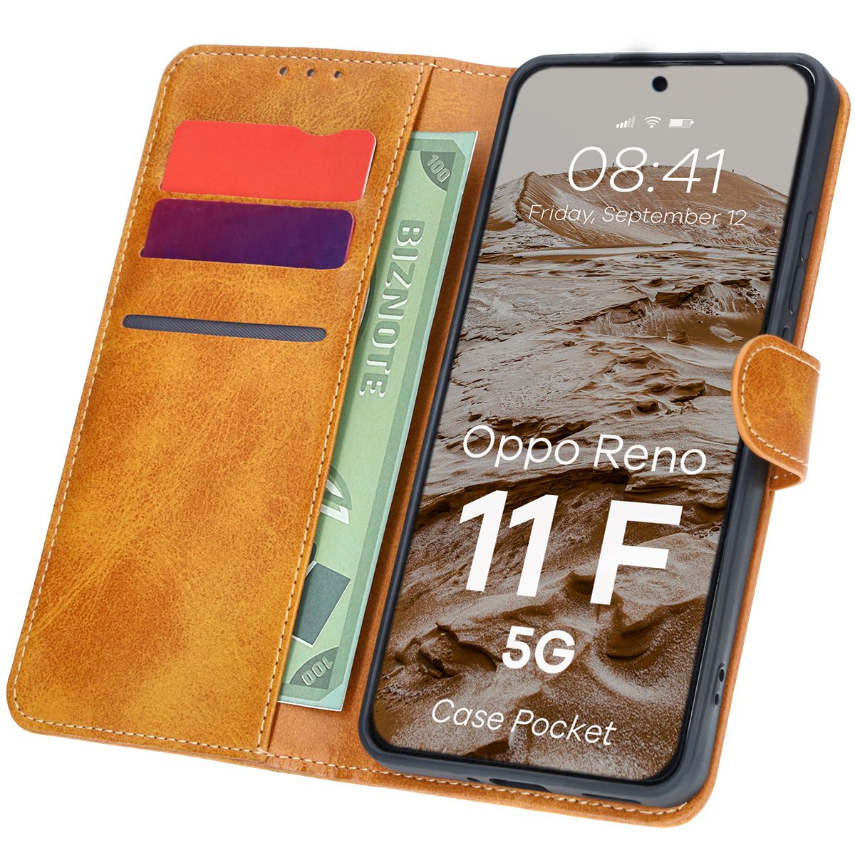 Etui mit Klappe Bizon Case Pocket für Oppo Reno11 F 5G