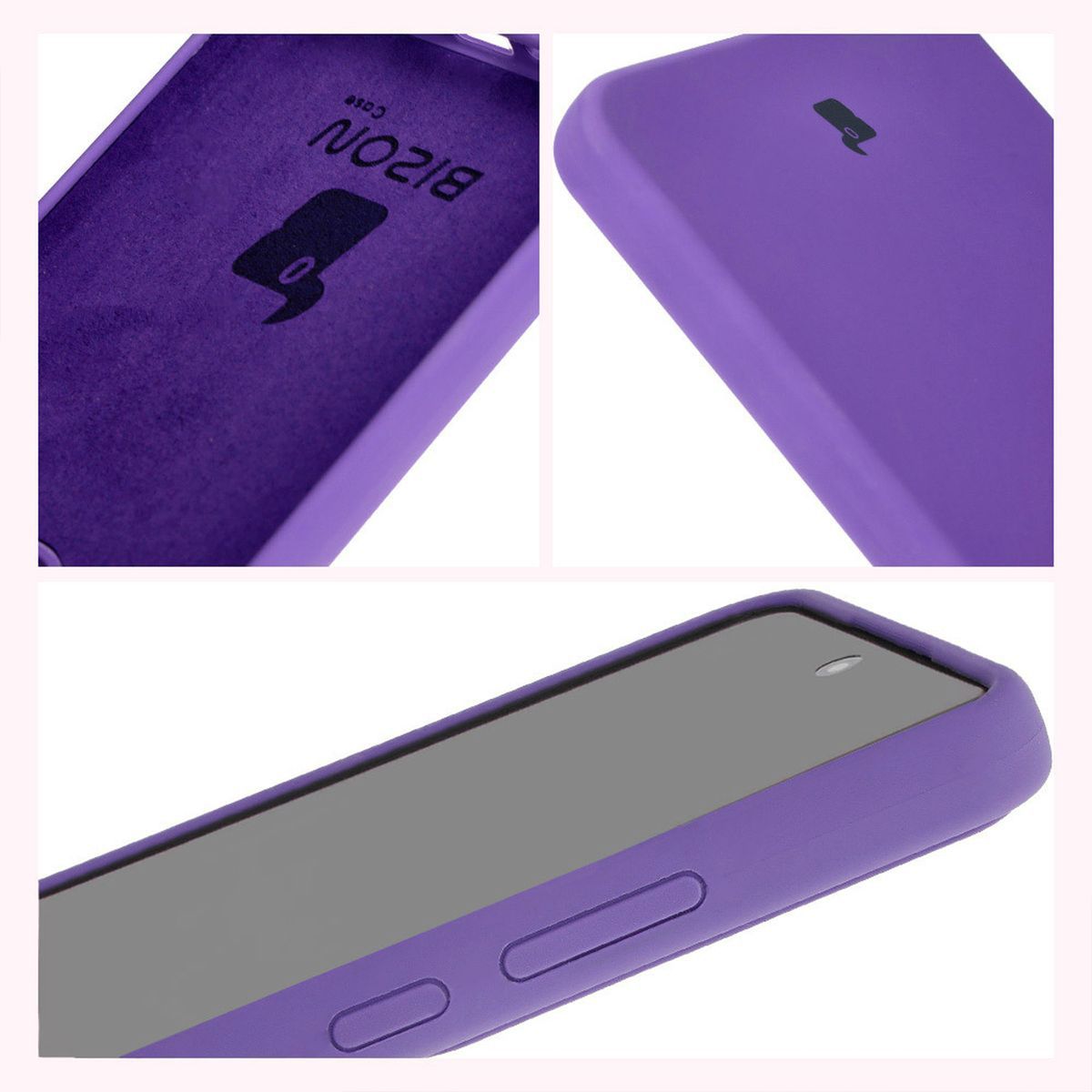 Construcția husei Bizon Soft Case: protecții integrate, margini ridicate și căptușeală din microfibră