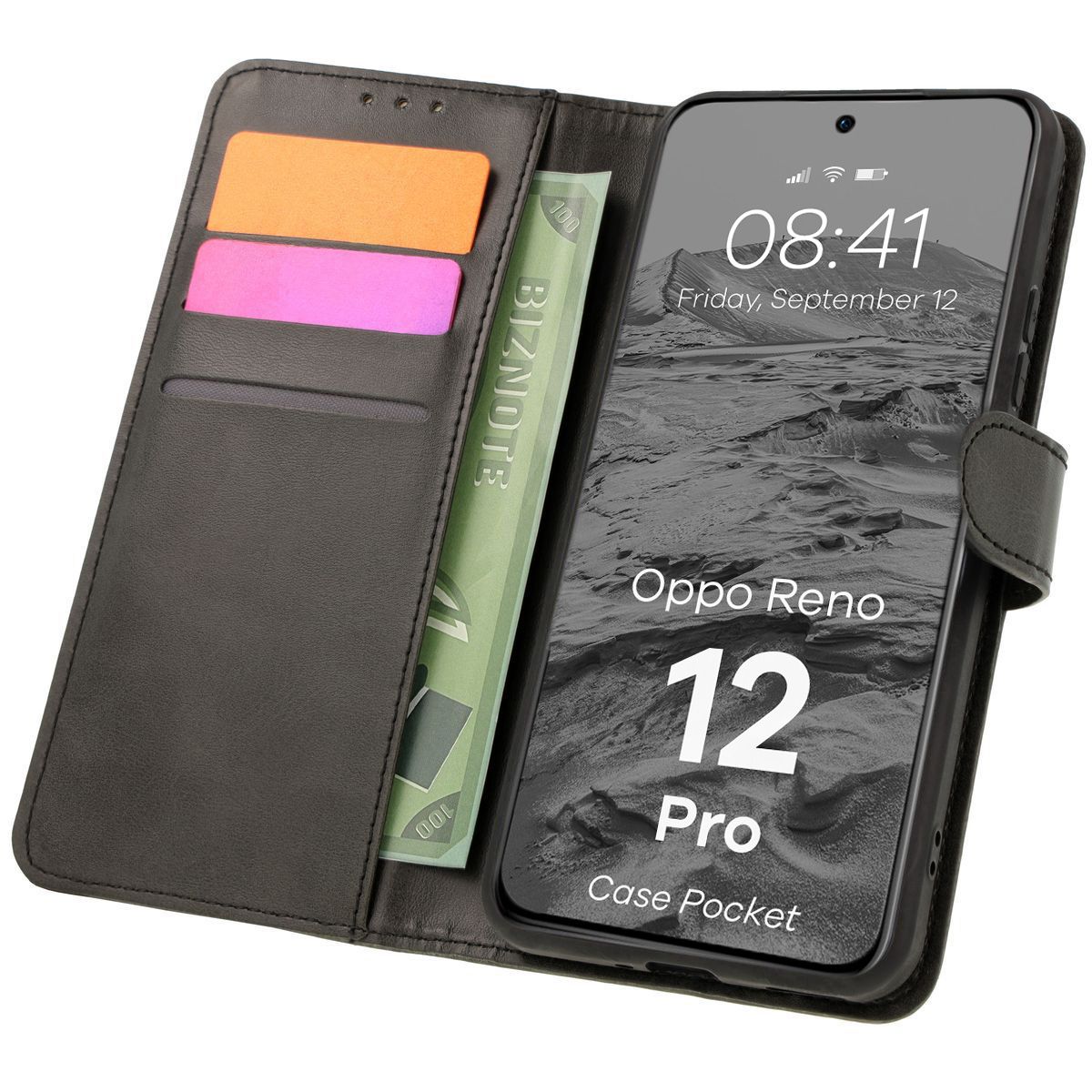 Etui z klapką Bizon Case Pocket do Oppo Reno 12 Pro
