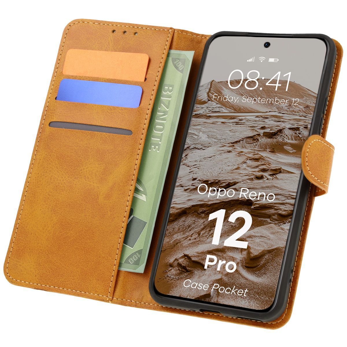 Etui z klapką Bizon Case Pocket do Oppo Reno 12 Pro