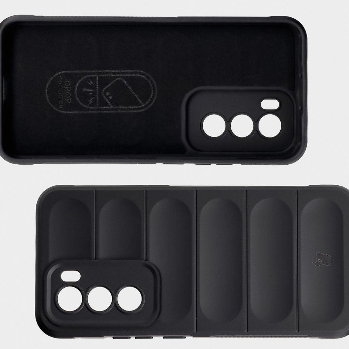 Mikrofaserpolsterung, Vertiefungen auf der Rückseite und verstärkte Ecken im Etui Bizon Case Tur