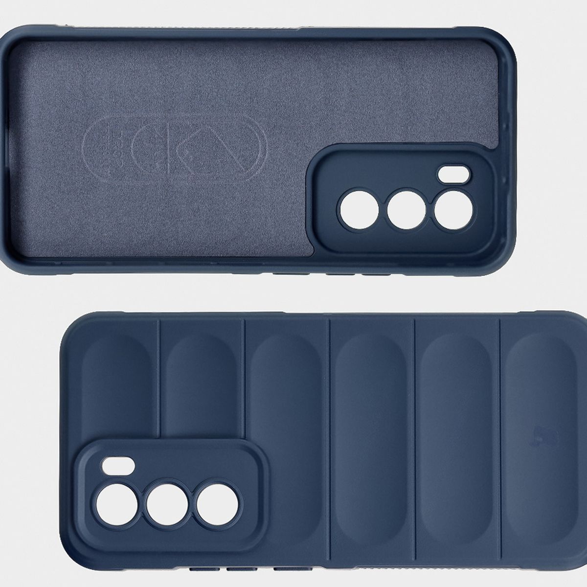 Mikrofaserpolsterung, Vertiefungen auf der Rückseite und verstärkte Ecken im Bizon Case Tur Etui