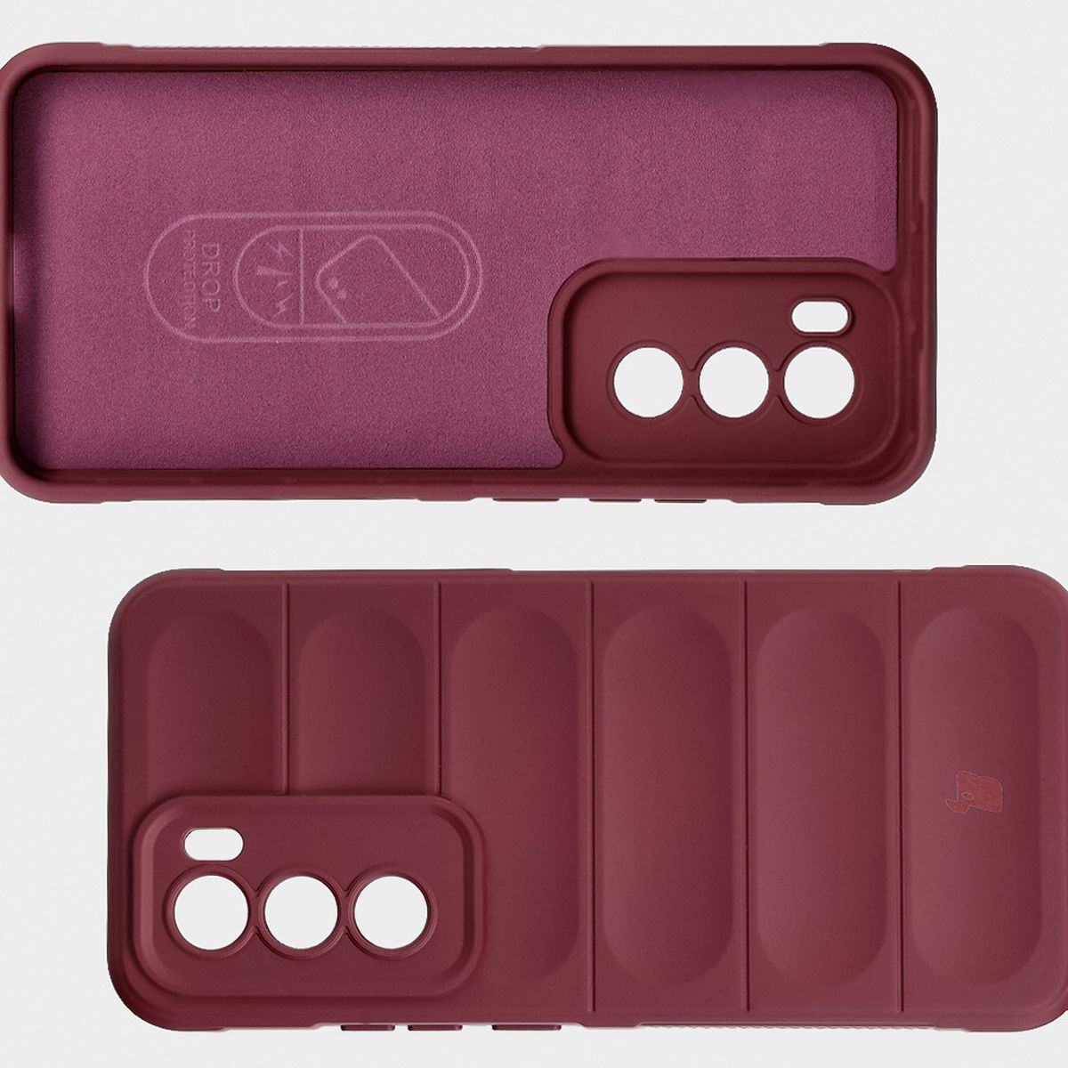 Microfiber lining, grooves on the back, and reinforced corners in Bizon Case Tur