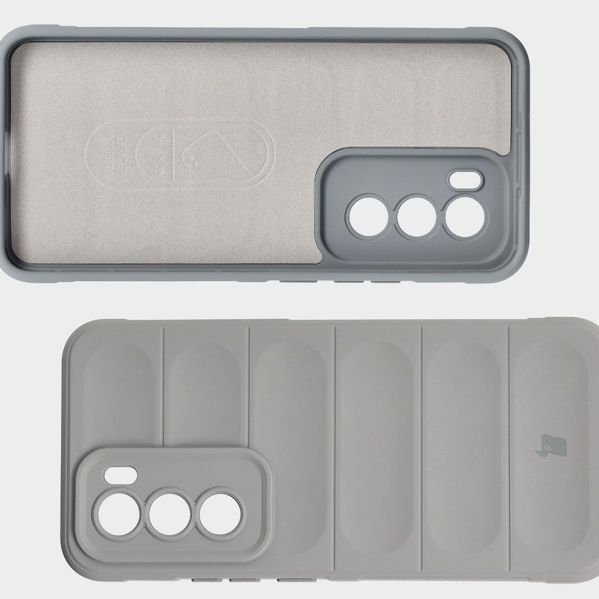 Mikrofaser-Innenausstattung, Vertiefungen auf der Rückseite und verstärkte Ecken im Etui Bizon Case Tur