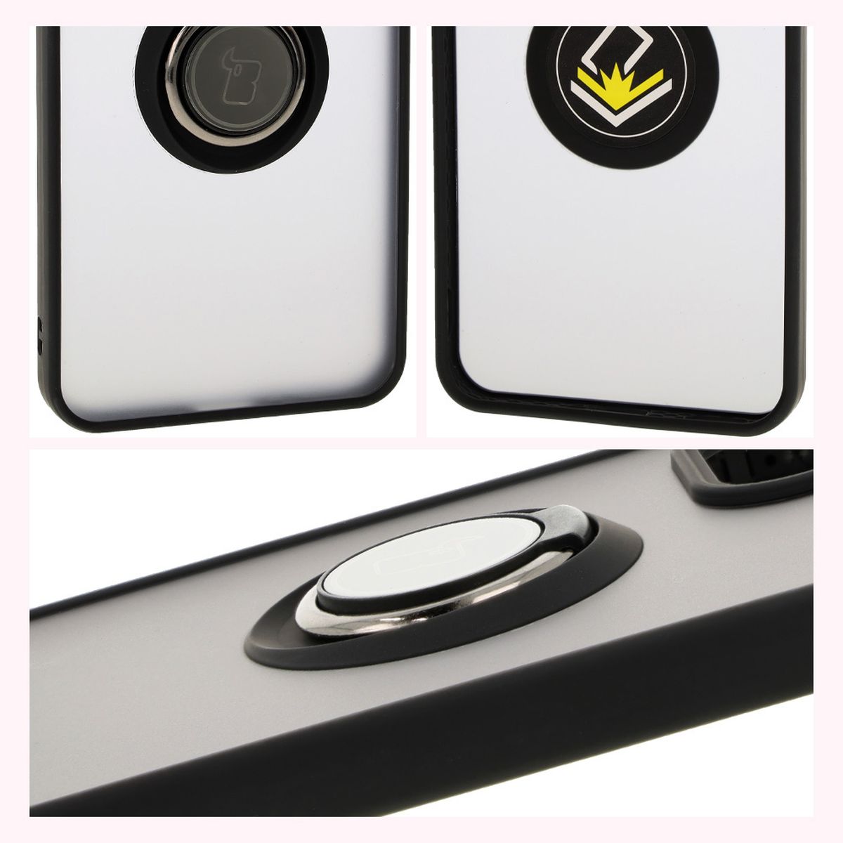 Właściwości Bizon Case Hybrid Ring: antypoślizgowa ramka i matowy design