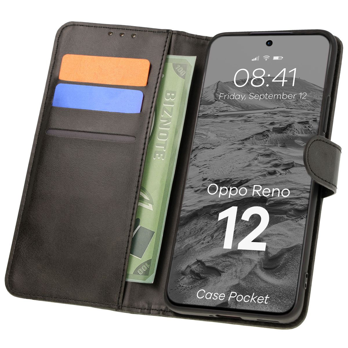 Etui z klapką Bizon Case Pocket do Oppo Reno 12