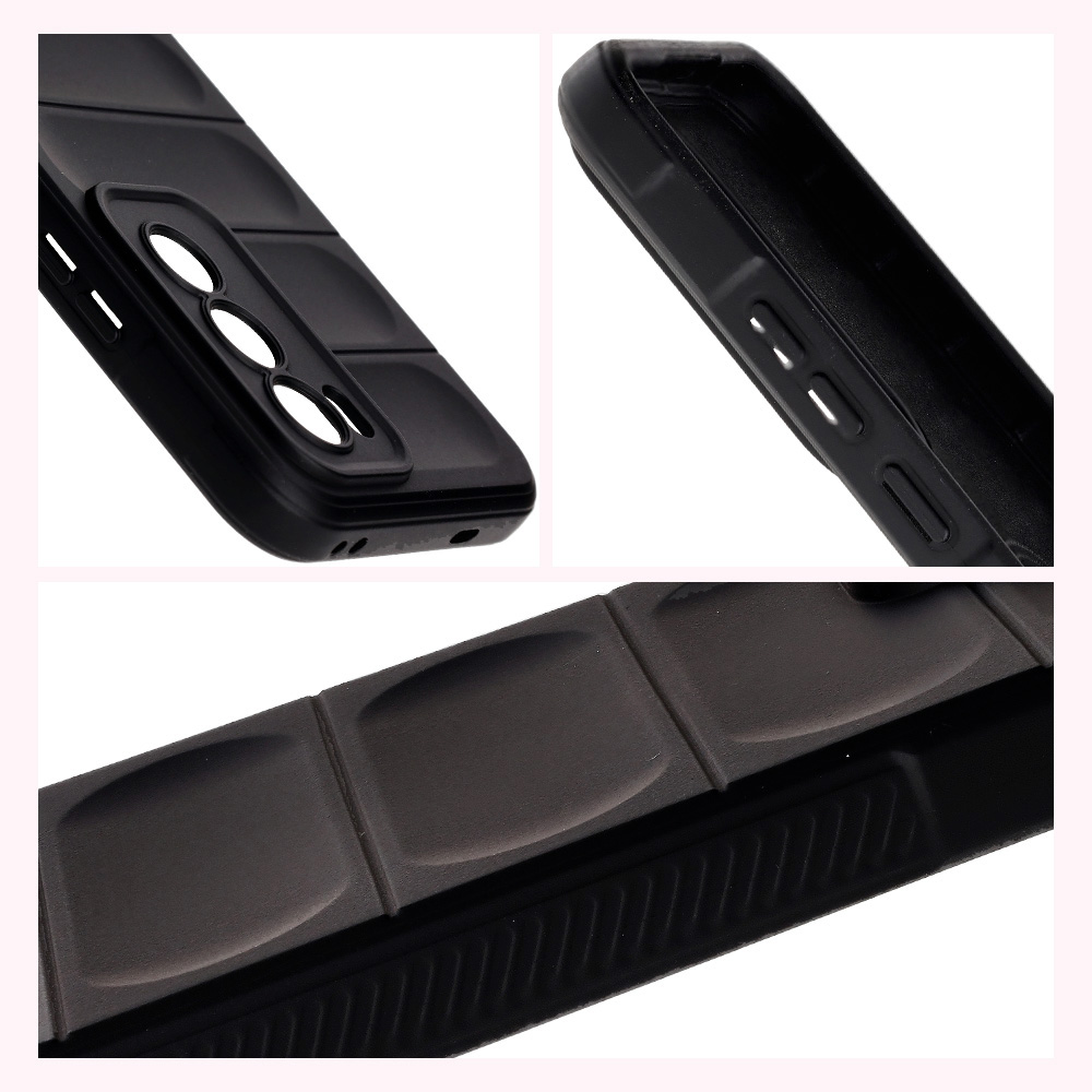Textured sides and raised edges of screen and camera in Bizon Case Tur