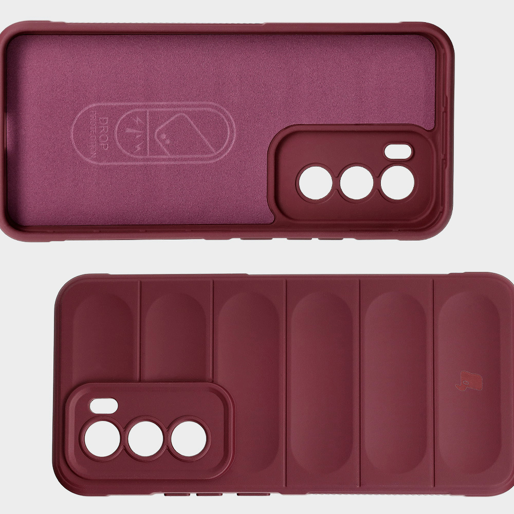 Mikrofaserpolsterung, Vertiefungen auf der Rückseite und verstärkte Ecken im Etui Bizon Case Tur