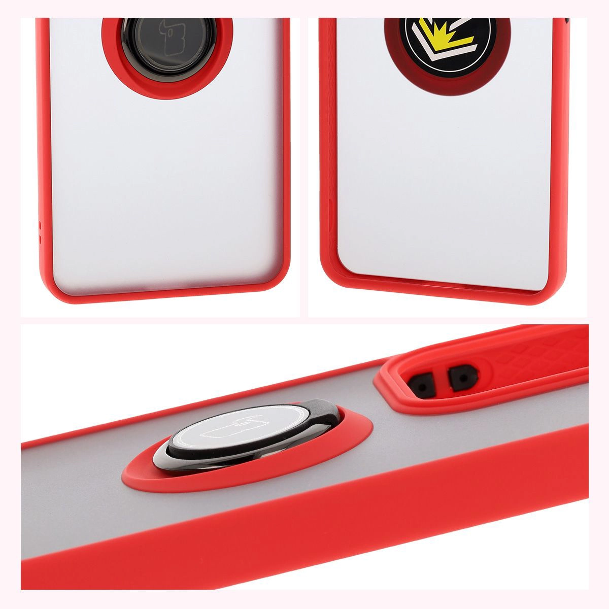 Vlastnosti Bizon Case Hybrid Ring: protiskluzový rám a matný design