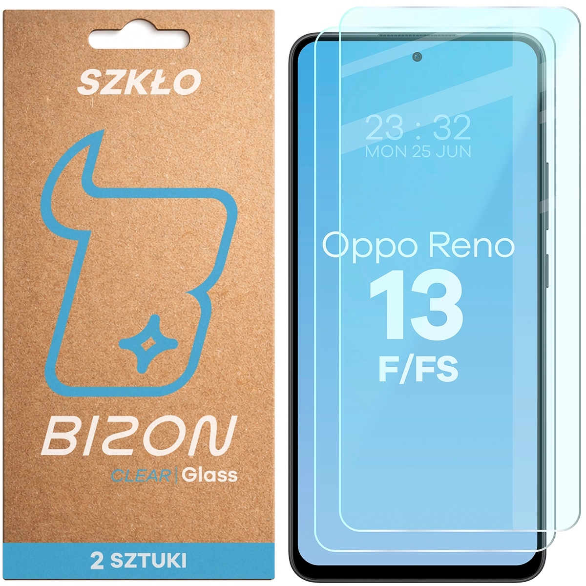 Szkło hartowane Bizon Glass Clear Duo do Oppo Reno 13 F / Oppo Reno 13 FS