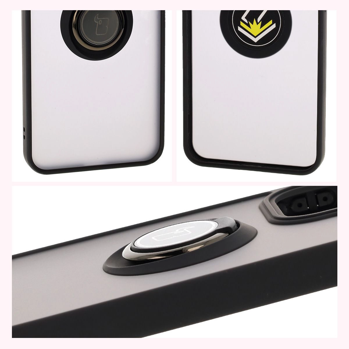 Eigenschaften der Bizon Case Hybrid Ring: rutschfester Rahmen und mattes Design