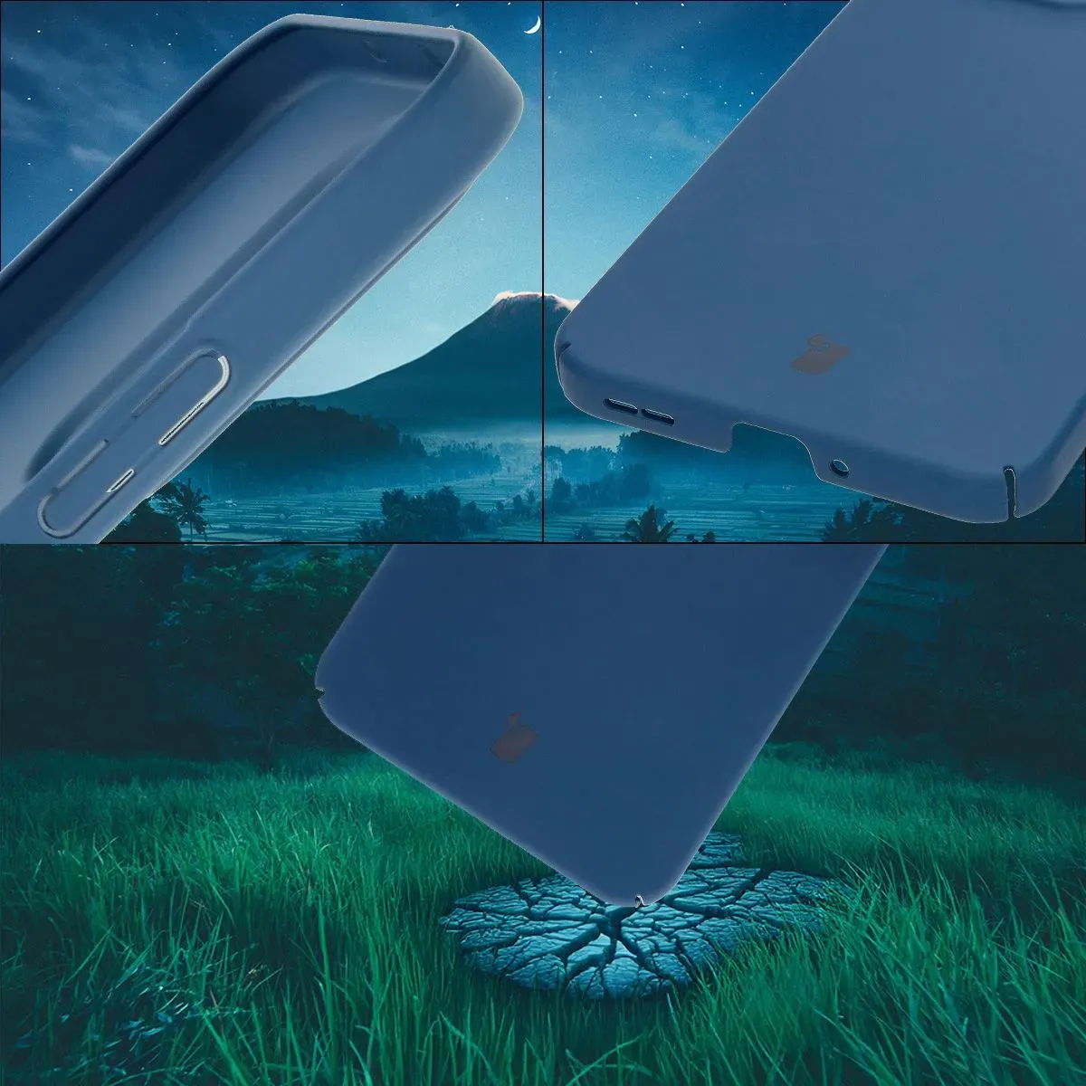 Beépített védőburkolatok a gombokhoz, kivágások és a Bizon Case Łupka tok tartós anyaga