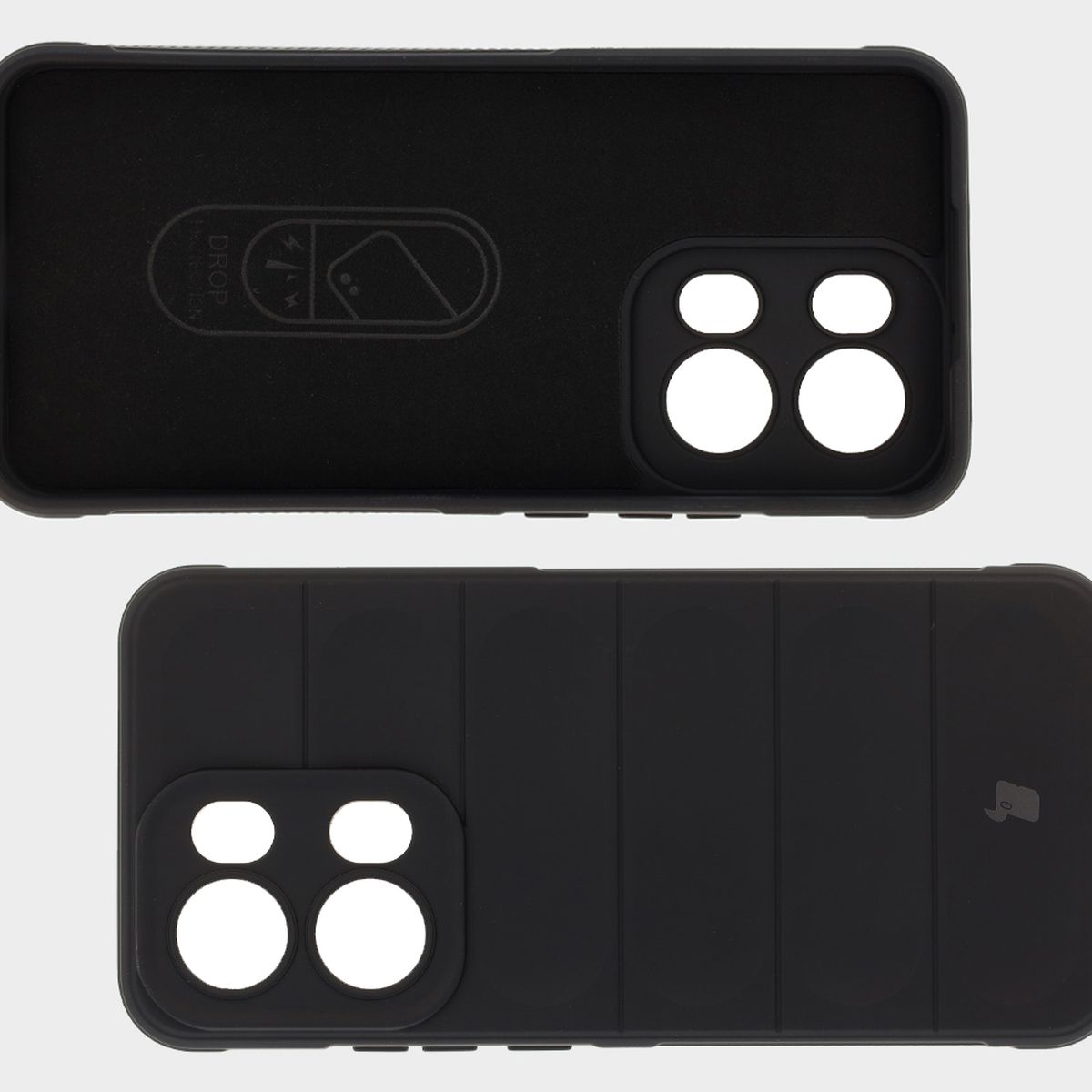 Mikrofaser-Futter, Vertiefungen auf der Rückseite und verstärkte Ecken im Bizon Case Tur Etui