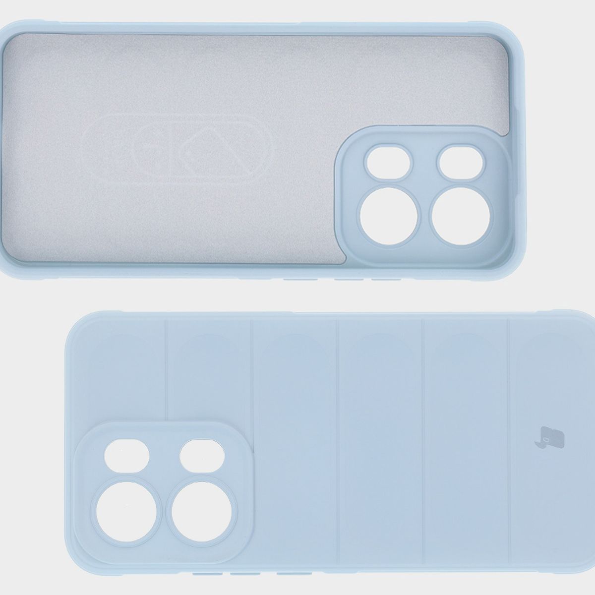 Mikrofaser-Futter, Vertiefungen auf der Rückseite und verstärkte Ecken im Bizon Case Tur Etui