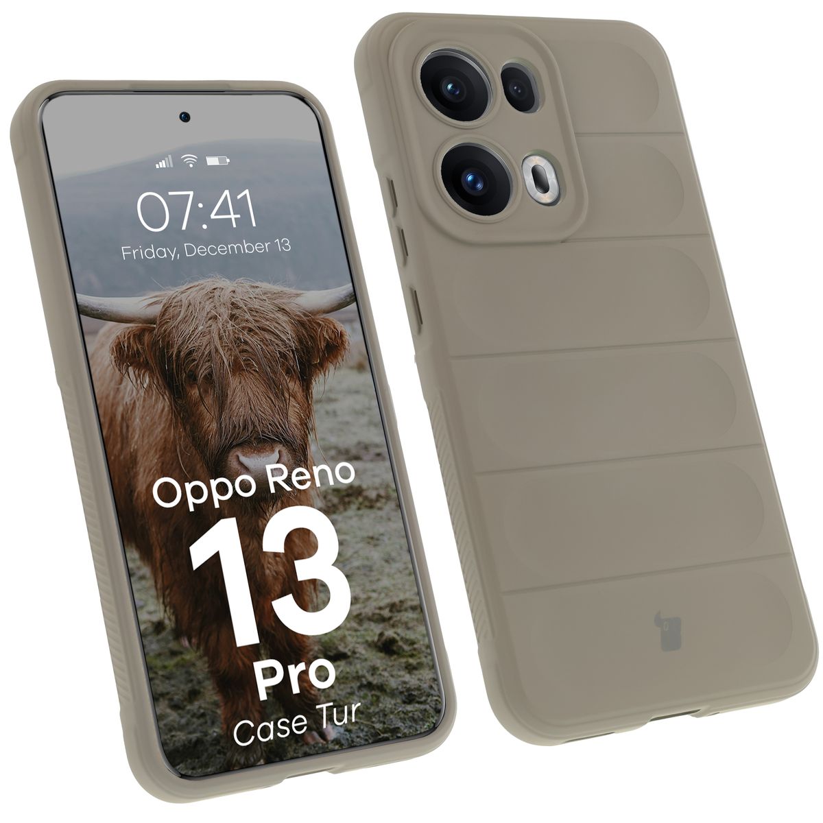 Etui rezistent Bizon Case Tur pentru Oppo Reno13 Pro