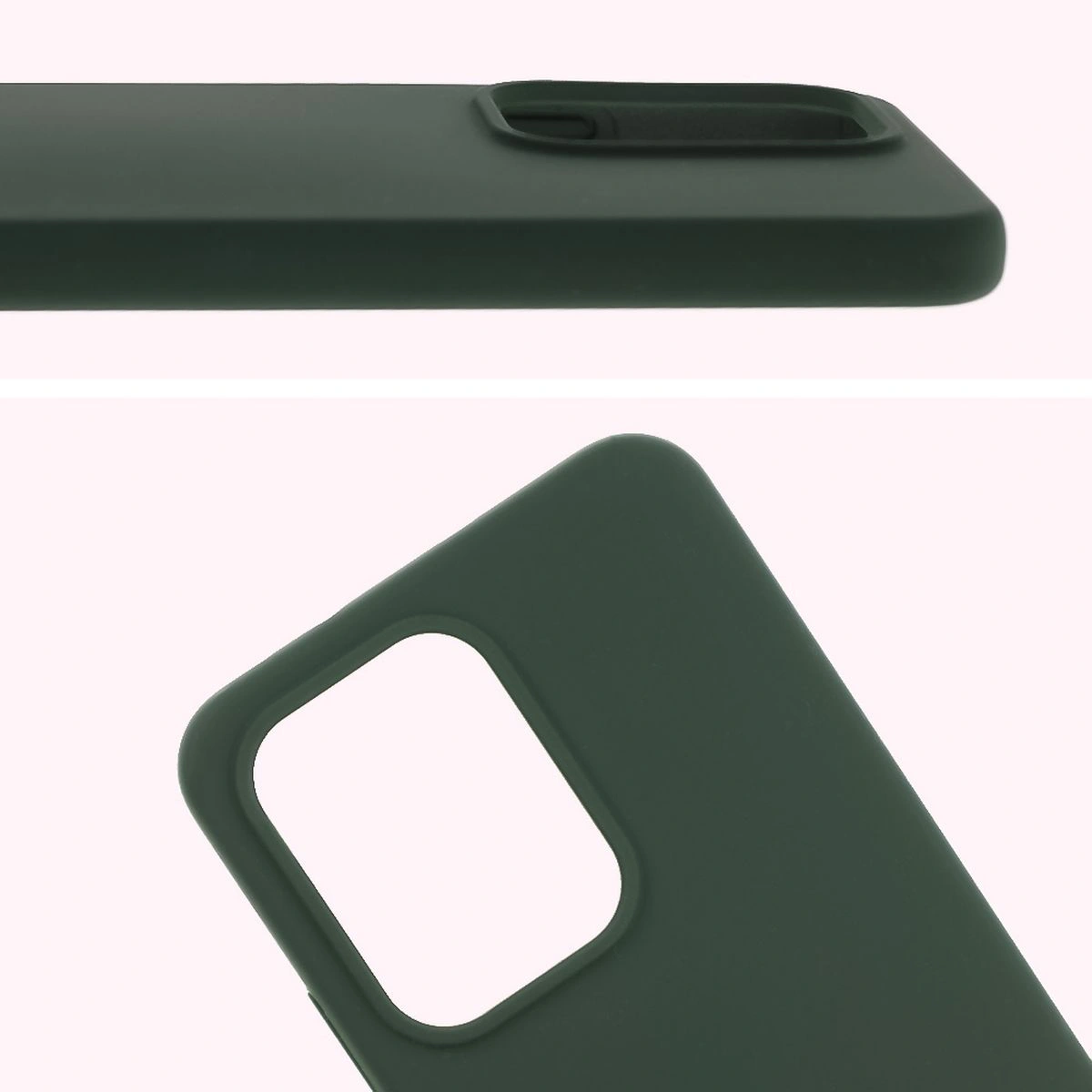 Nahaufnahme des Ausschnitts für die Objektive in der Bizon Soft Case Hülle für Oppo Reno13 Pro