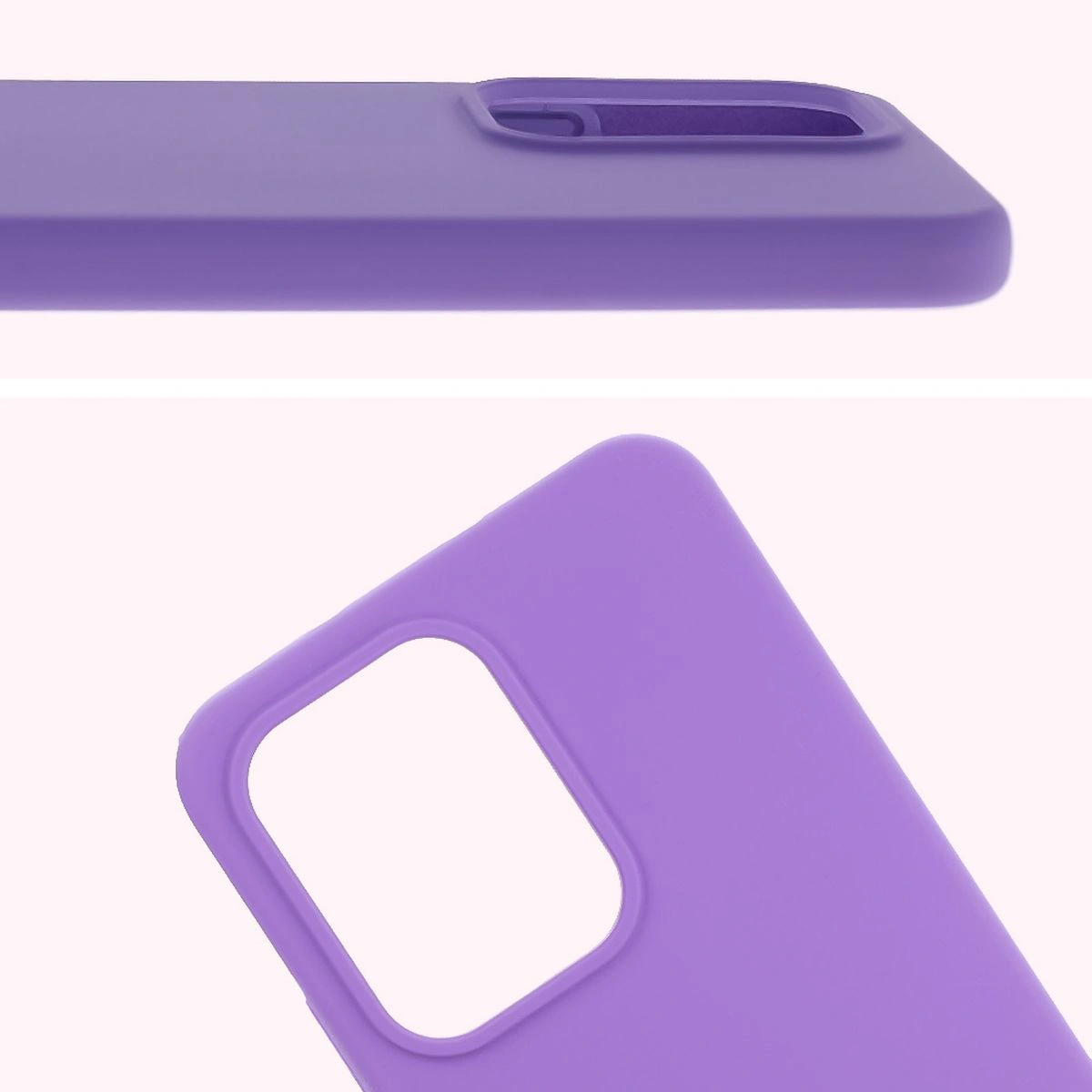 Nahaufnahme der Linsenaussparung in der Bizon Soft Case für das Oppo Reno13 Pro