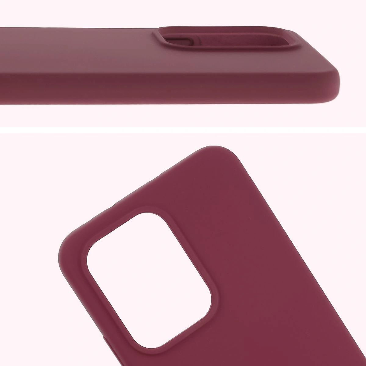 Nahaufnahme der Aussparung für die Linsen in der Bizon Soft Case für Oppo Reno13 Pro