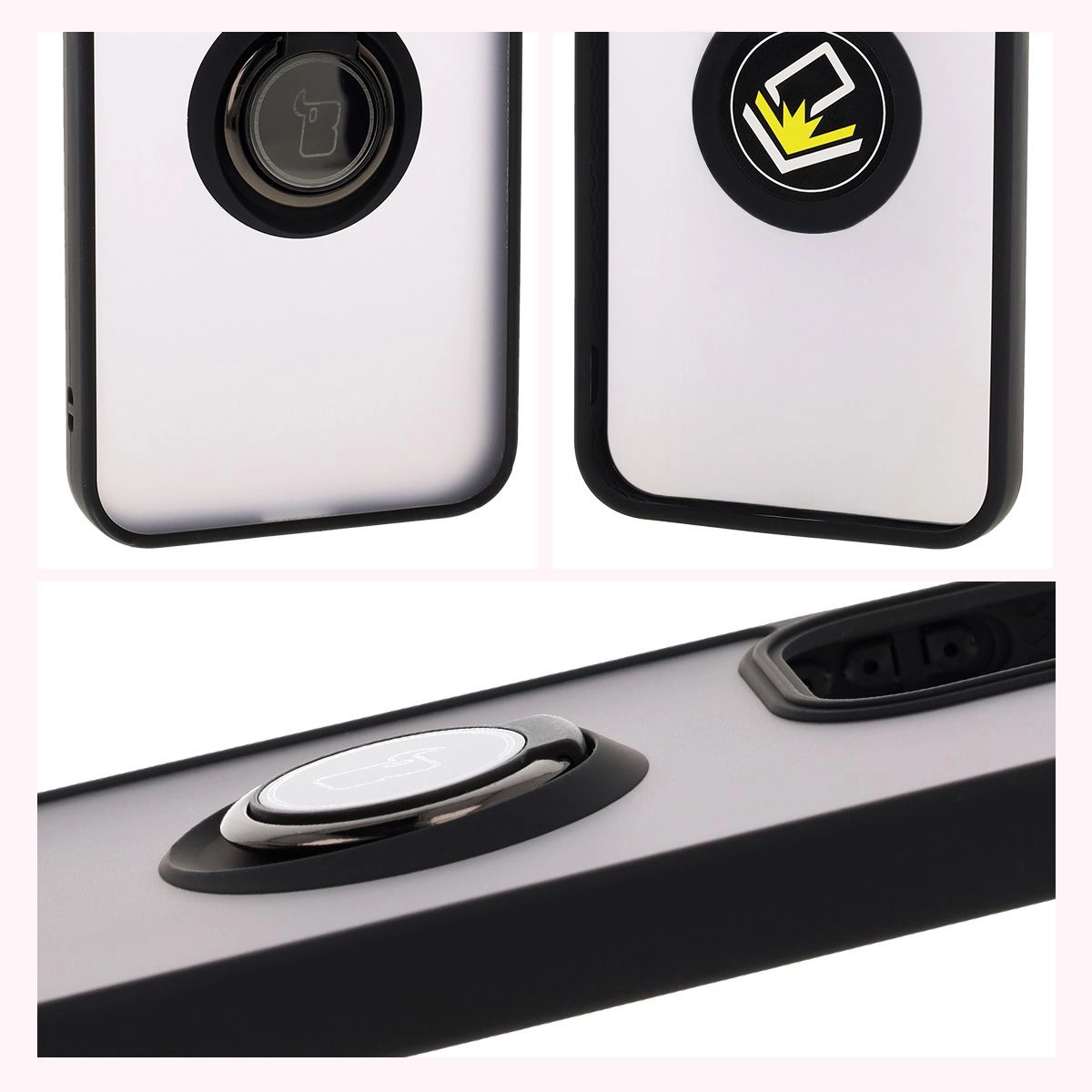 Eigenschaften des Bizon Case Hybrid Ring: rutschfester Rahmen und mattes Design