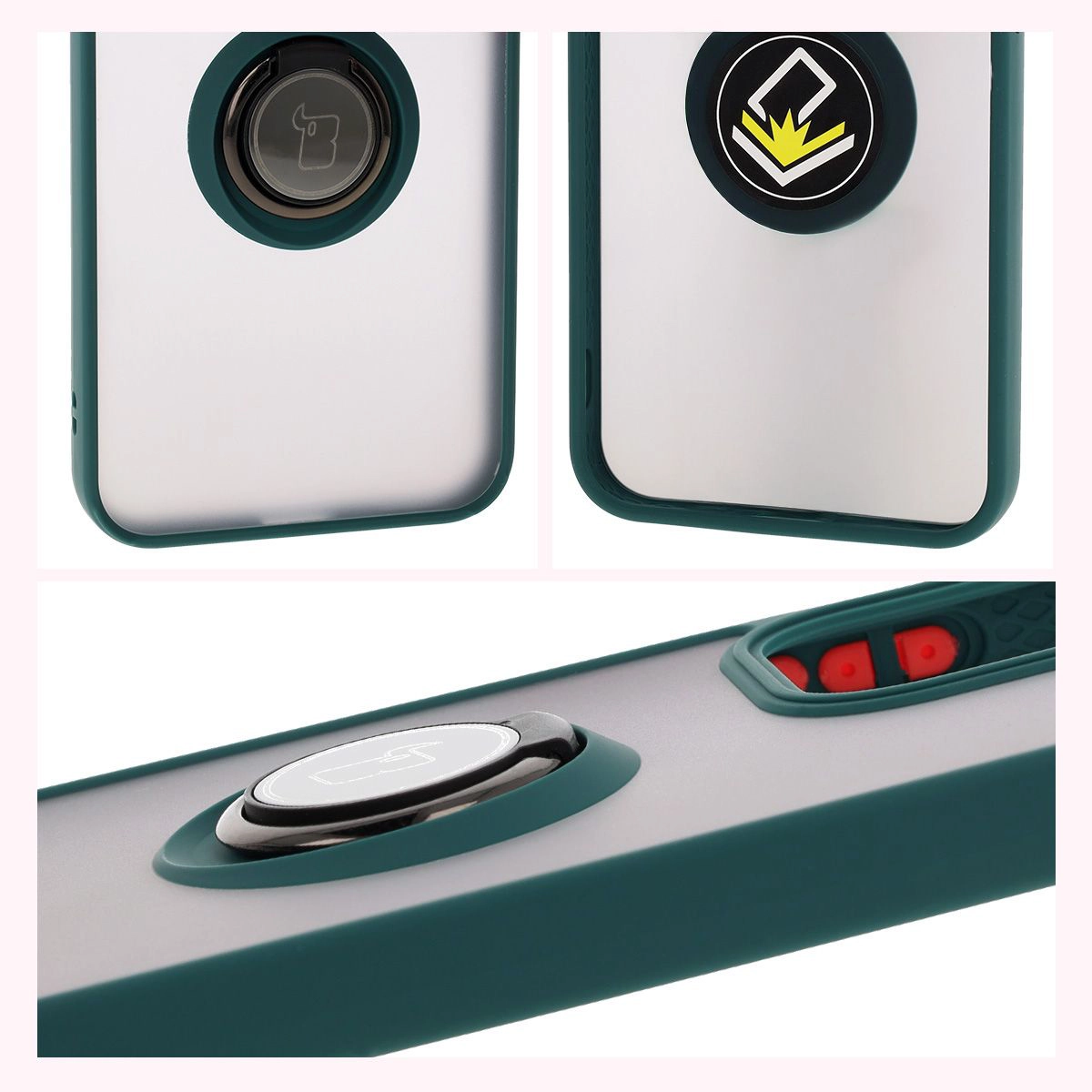 Eigenschaften des Bizon Case Hybrid Ring: rutschfester Rahmen und mattes Design