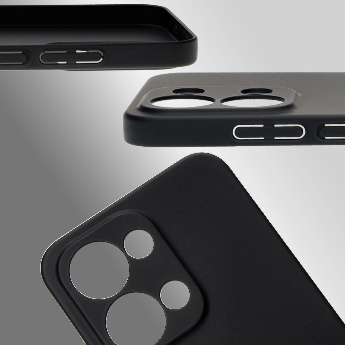 Dedizierte Ausschnitte und erhöhte Kanten für Kamera und Bildschirm im Bizon Case Łupka Etui