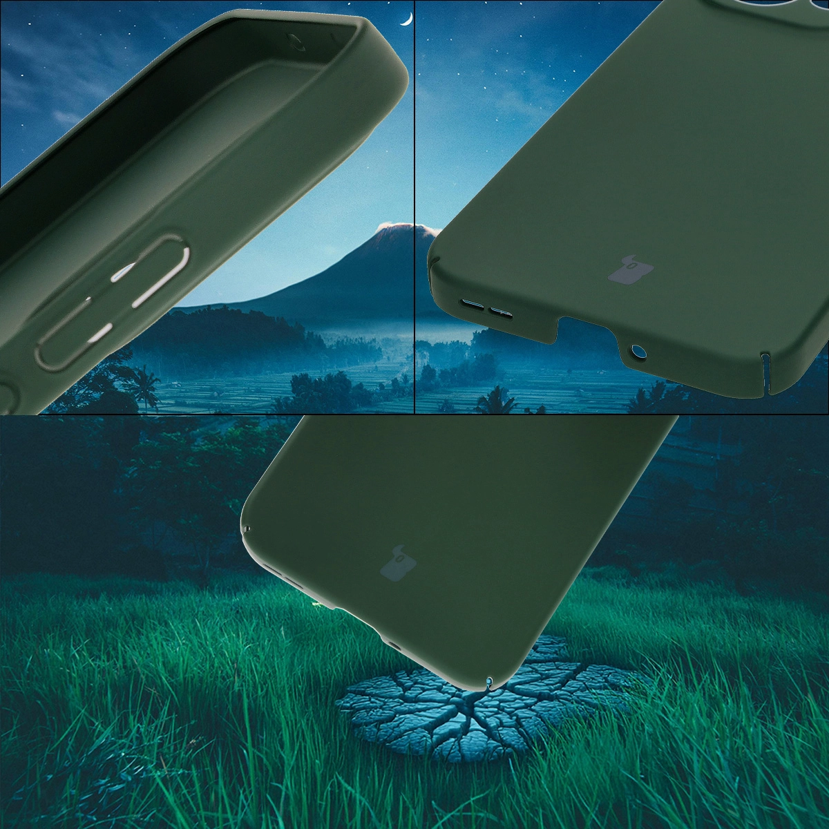 Integrated button covers, cutouts, and hard material of Bizon Case Slate