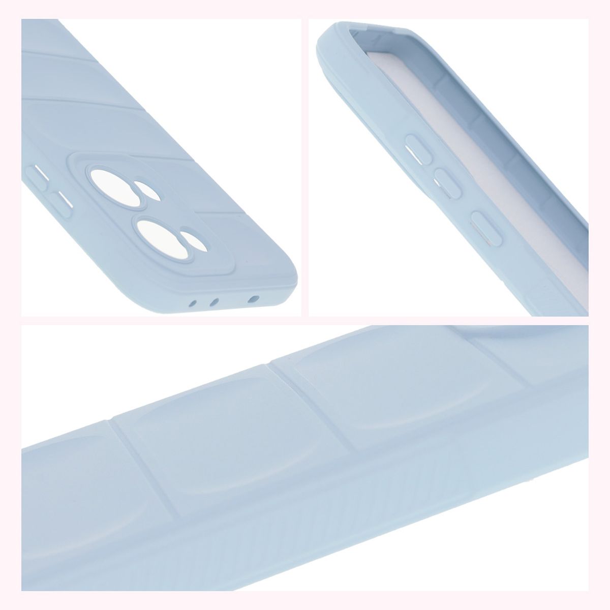 Strukturierte Seiten und erhöhte Kanten für Bildschirm und Kamera in der Hülle Bizon Case Tur